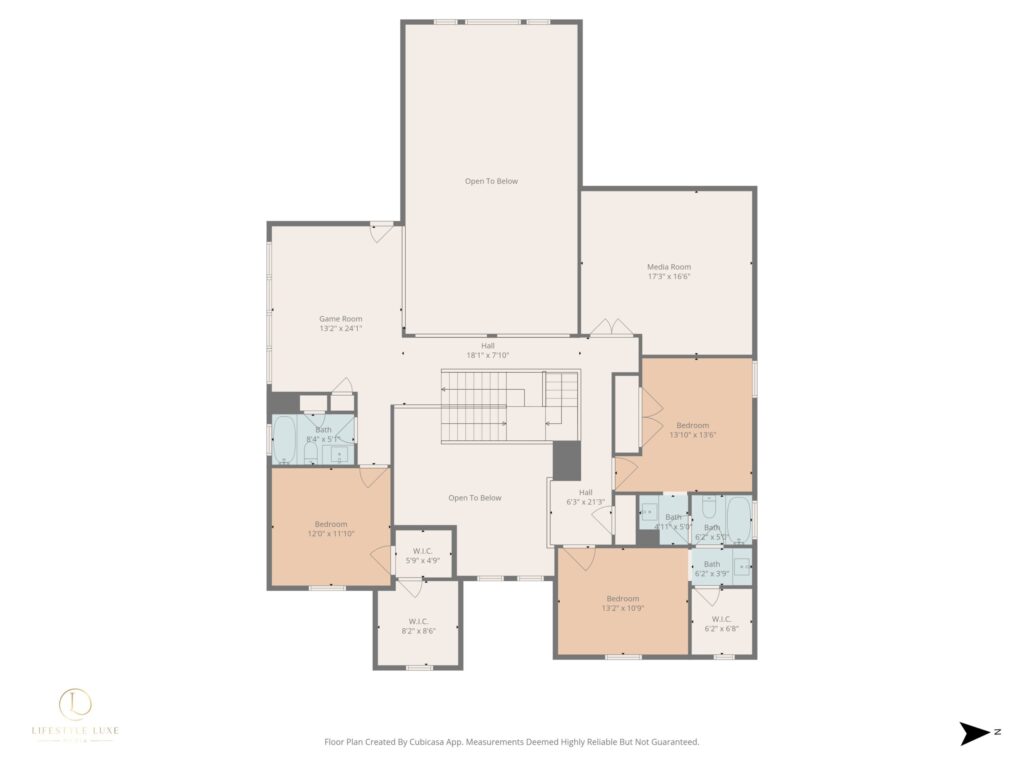 second floor of 1601 Abercorn Lane, Aubrey floorplan