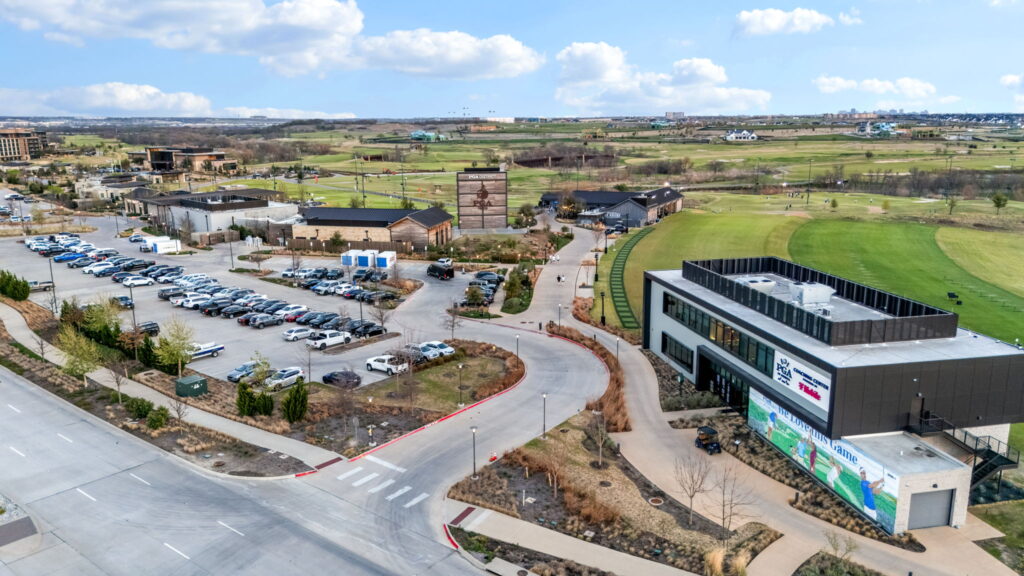 An aerial view of the PGA Frisco campus
