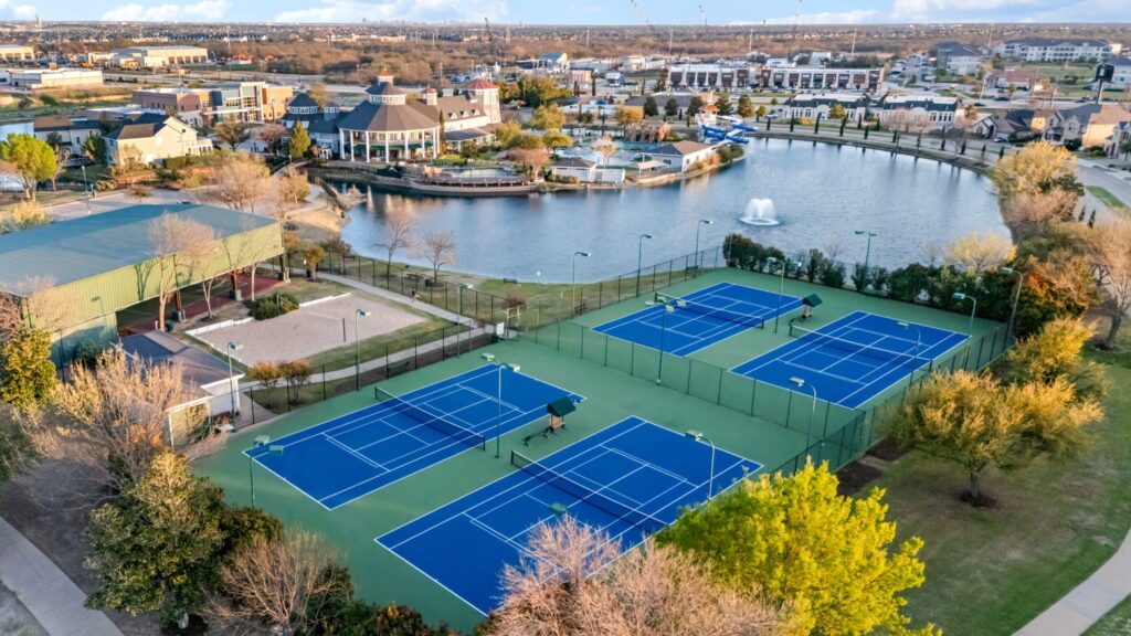 An aerial view of the PGA Frisco campus