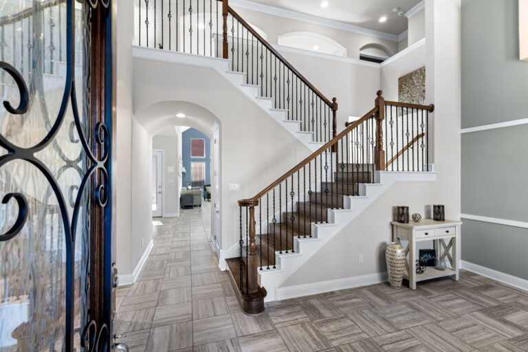 interior foyer and staircase of a single-family home