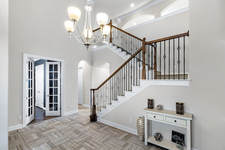 interior foyer and staircase of a single-family home